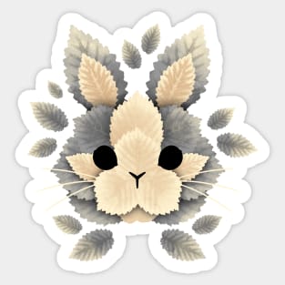 Bunny of leaves Sticker